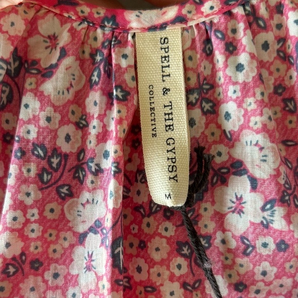 Spell & the Gypsy Poppy Smock Mini Dress | Pink Candy Floral | Size M | NWT - Picture 15 of 16
